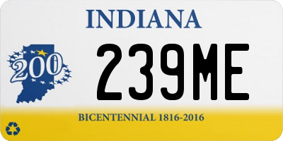 IN license plate 239ME