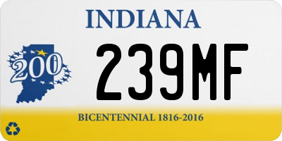 IN license plate 239MF