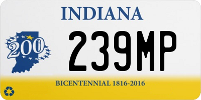 IN license plate 239MP