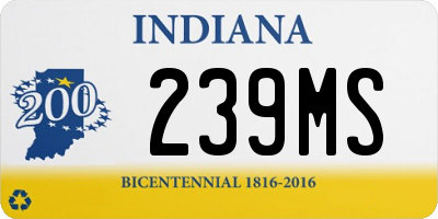 IN license plate 239MS