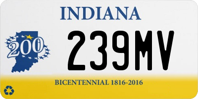 IN license plate 239MV