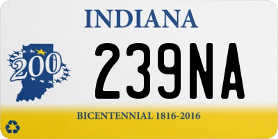 IN license plate 239NA