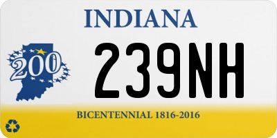 IN license plate 239NH