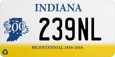 IN license plate 239NL