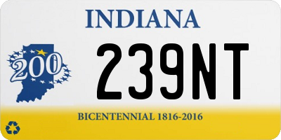 IN license plate 239NT