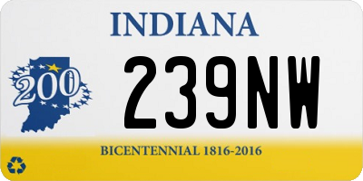 IN license plate 239NW