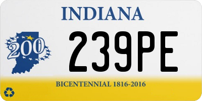 IN license plate 239PE