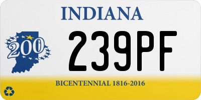 IN license plate 239PF