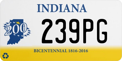 IN license plate 239PG