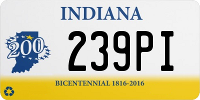 IN license plate 239PI
