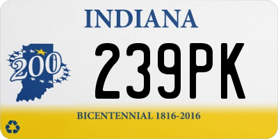 IN license plate 239PK