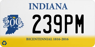 IN license plate 239PM