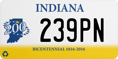 IN license plate 239PN