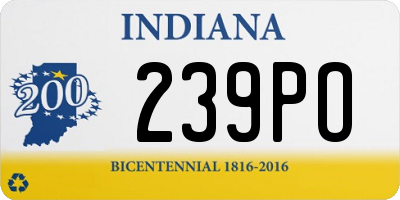 IN license plate 239PO