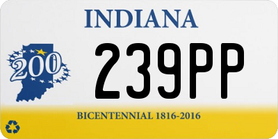 IN license plate 239PP