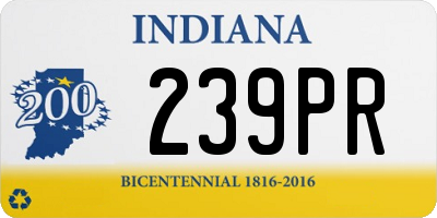 IN license plate 239PR