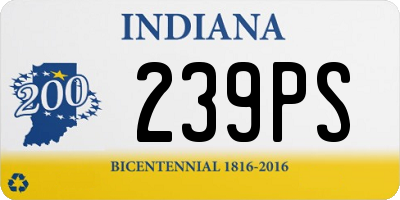 IN license plate 239PS