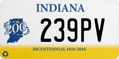 IN license plate 239PV