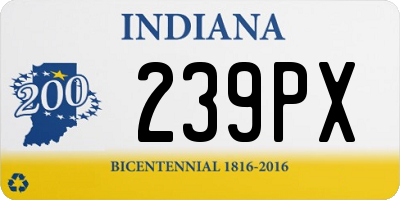 IN license plate 239PX