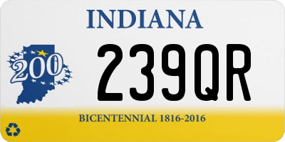 IN license plate 239QR