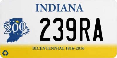 IN license plate 239RA