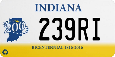 IN license plate 239RI