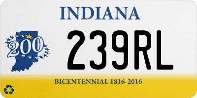 IN license plate 239RL