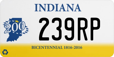 IN license plate 239RP