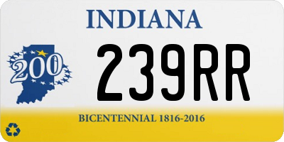 IN license plate 239RR