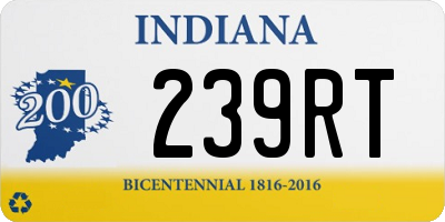 IN license plate 239RT