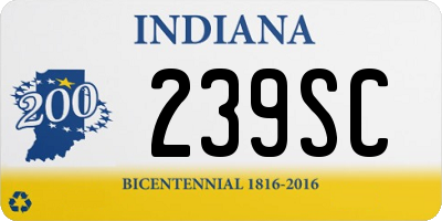 IN license plate 239SC