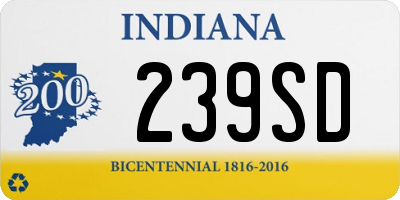 IN license plate 239SD