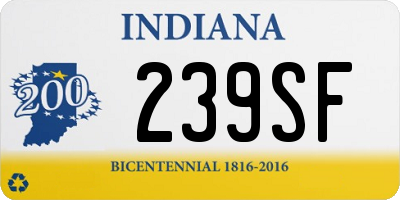 IN license plate 239SF