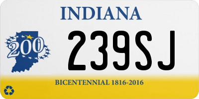 IN license plate 239SJ