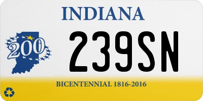 IN license plate 239SN