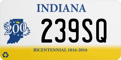 IN license plate 239SQ