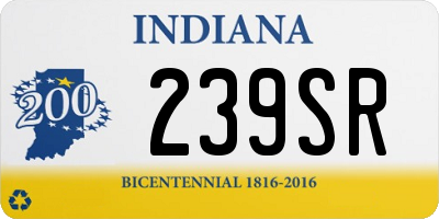 IN license plate 239SR