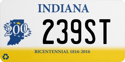 IN license plate 239ST