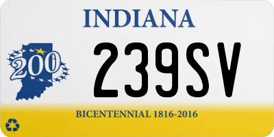 IN license plate 239SV