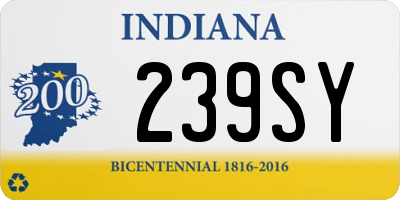 IN license plate 239SY