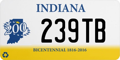 IN license plate 239TB