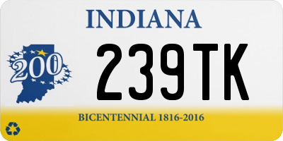 IN license plate 239TK