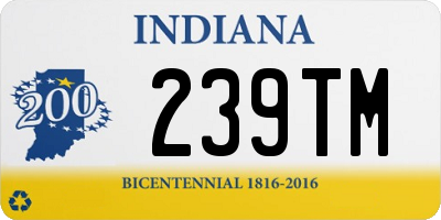 IN license plate 239TM