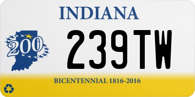 IN license plate 239TW