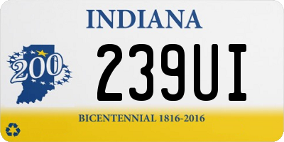 IN license plate 239UI