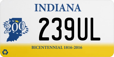 IN license plate 239UL