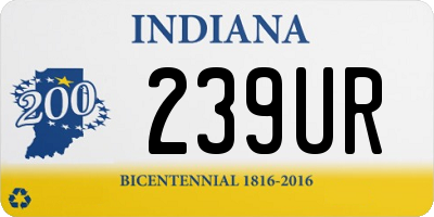 IN license plate 239UR