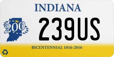 IN license plate 239US