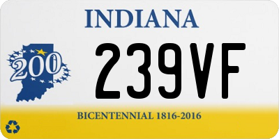 IN license plate 239VF