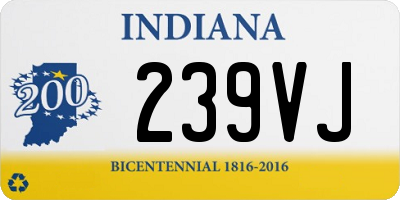 IN license plate 239VJ